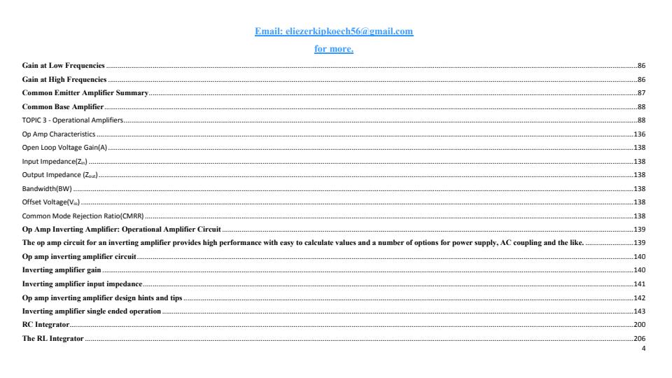Diploma in Electrical and Electronic Engineering (Power Option) Module II Analogue Electronics
