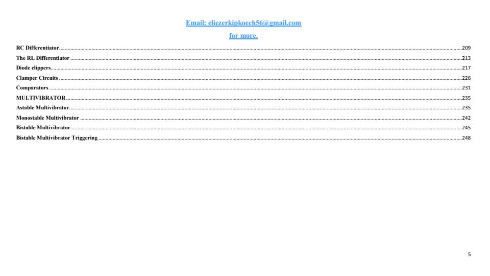 Page 4 – Diploma in Electrical and Electronic Engineering (Power Option) Module II: Analogue Electronics Notes – Kenyaplex