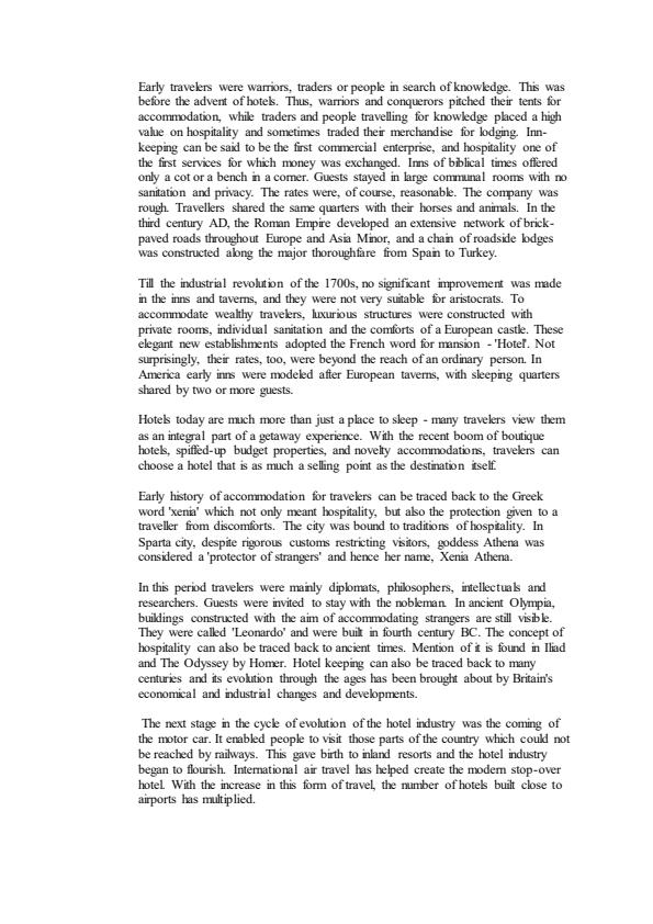 Page 2 – Fundamentals of Hotel Operations Notes – Kenyaplex