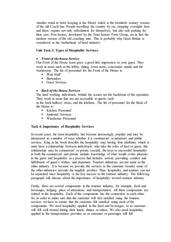 Page 3 – Fundamentals of Hotel Operations Notes – Kenyaplex