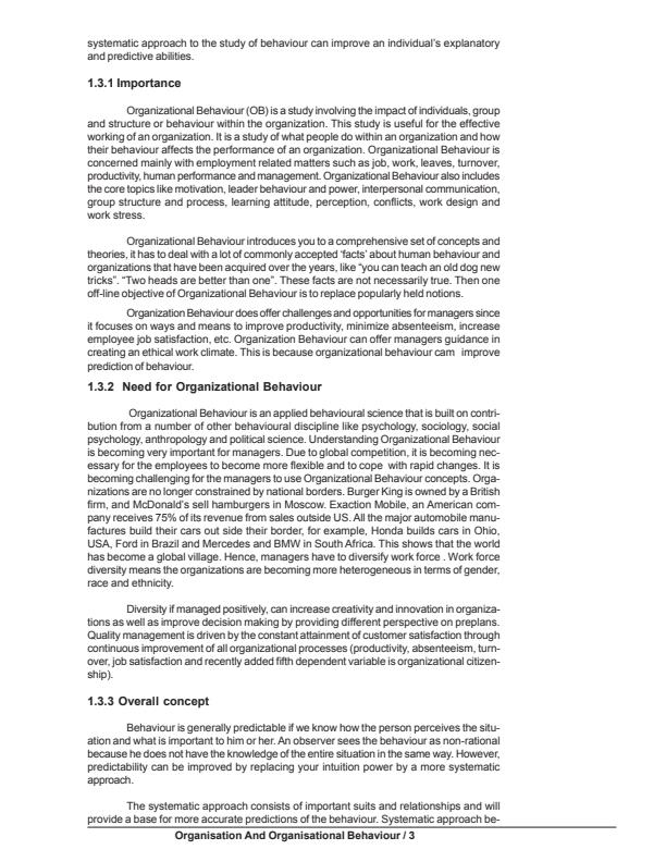 Page 3 – Organization and Organizational Behaviour Notes – Kenyaplex