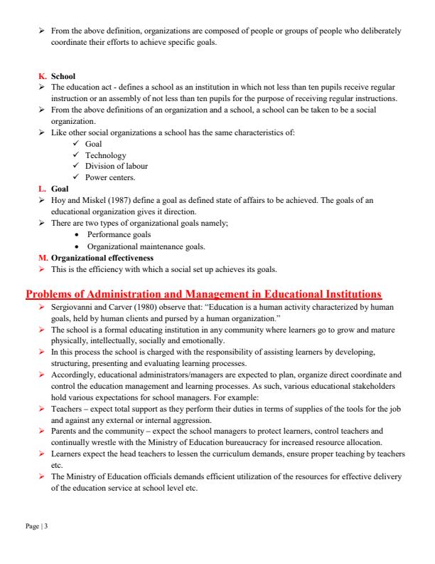 Page 3 – EMA 411: Educational Administration and Management Notes – Kenyaplex