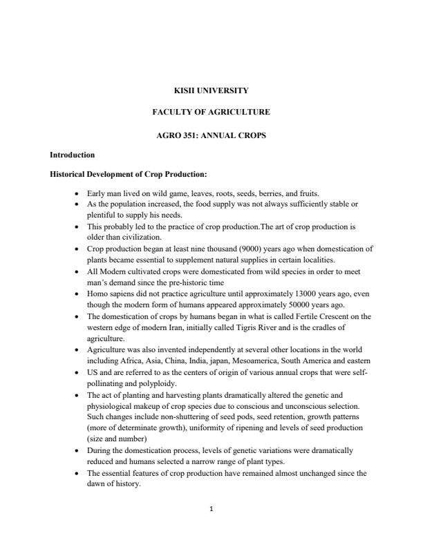 Page 1 – AGRO 351: Annual Crops Notes – Kenyaplex