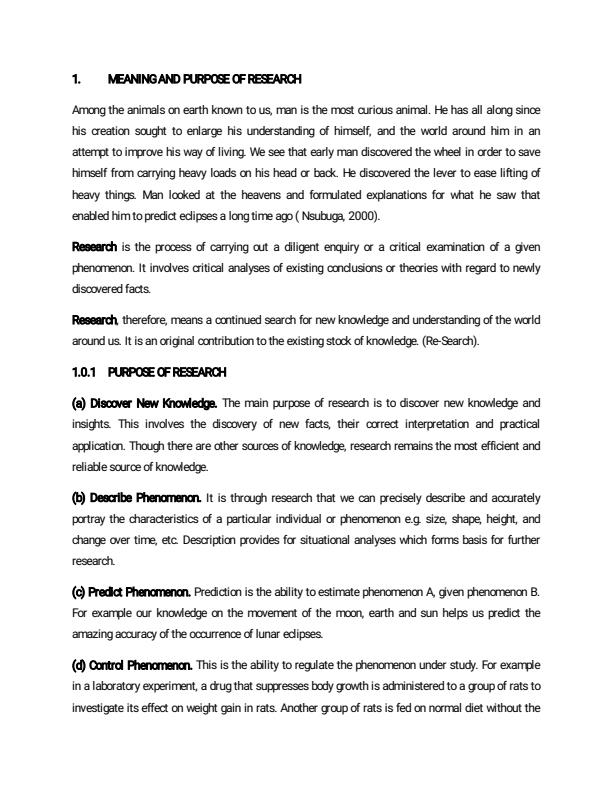 Page 1 – EDU 400: Educational Research Notes 4th Year – Kenyaplex