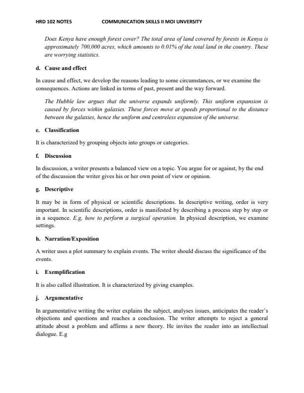 Page 2 – HRD 102 Communication Skills Notes – Kenyaplex
