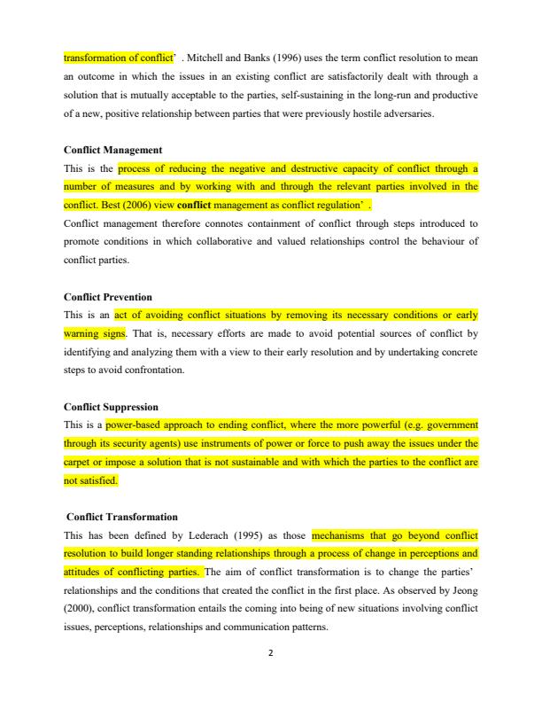 Page 2 – SAS 402 Conflict Management Notes – Kenyaplex