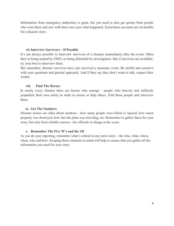 Page 4 – LMC 421: Reporting on Disasters Notes – Kenyaplex