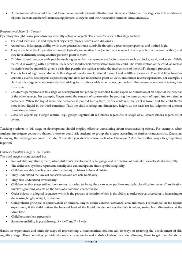 Page 2 – EDM 211: Mathematics Education 1 - Development of Mathematics Education by Jean Peaget – Kenyaplex