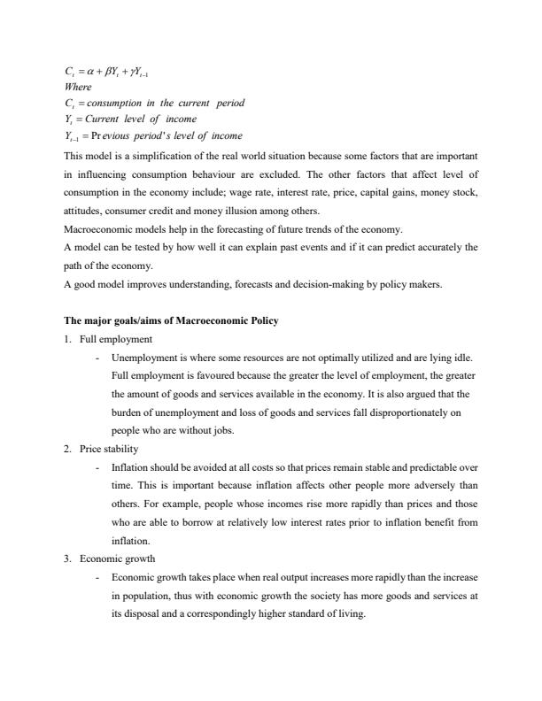 Page 2 – Macroeconomics Lecture Notes – Kenyaplex