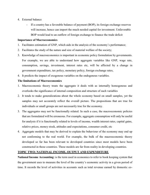 Page 3 – Macroeconomics Lecture Notes – Kenyaplex