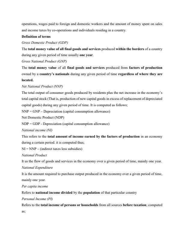 Page 4 – Macroeconomics Lecture Notes – Kenyaplex