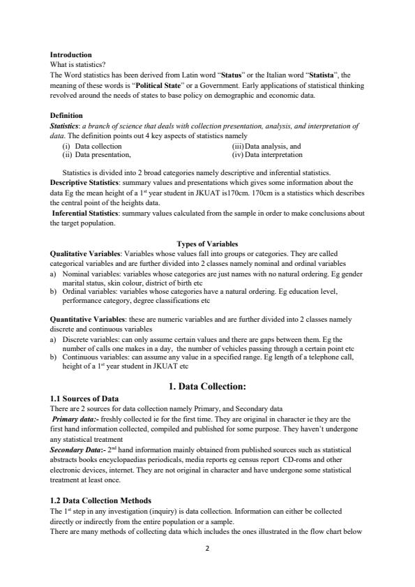 Page 2 – STA 2100 Probability and Statistics I Notes – Kenyaplex
