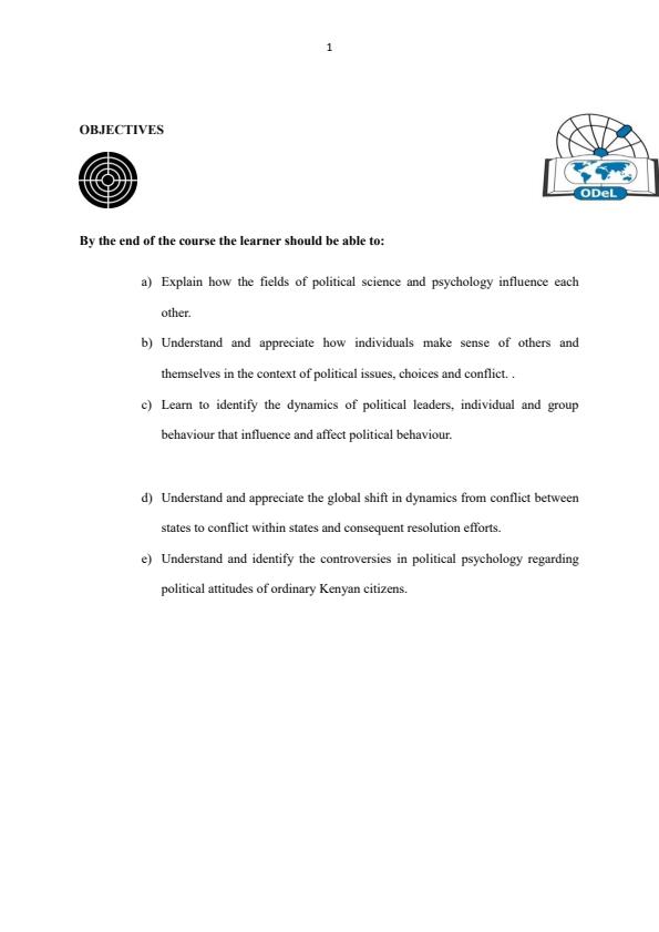 Page 1 – APS 406: Political Psychology Notes – Kenyaplex