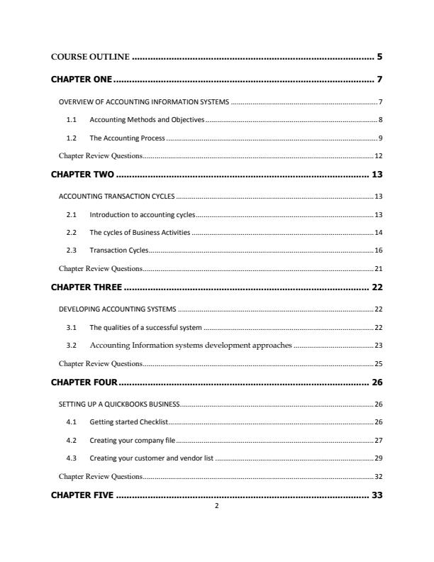 Page 1 – BIT 2101: Accounting Information Systems Notes – Kenyaplex