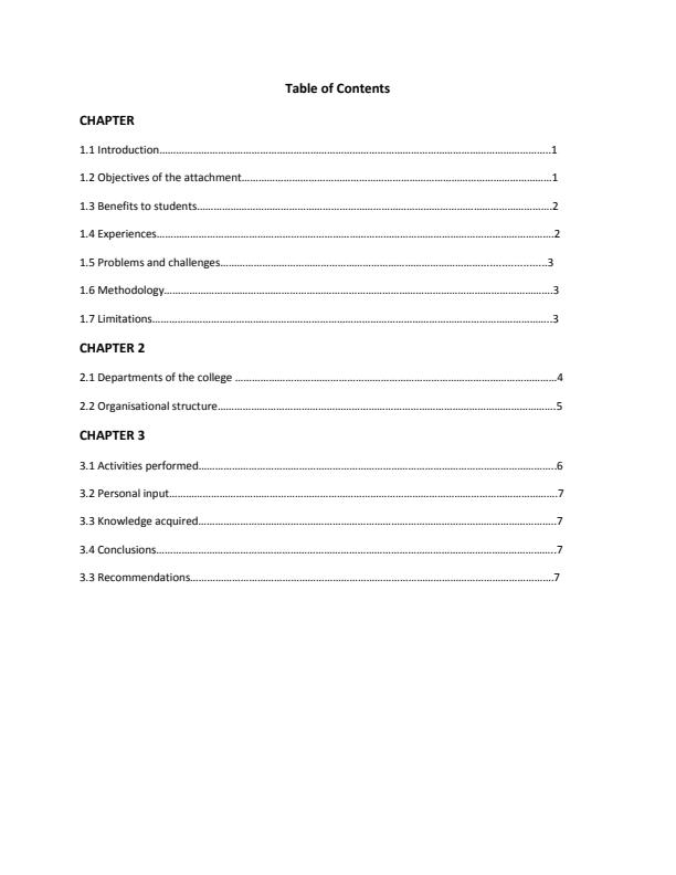 Page 1 – Sample Attachment Report: Human Resource Development – Kenyaplex