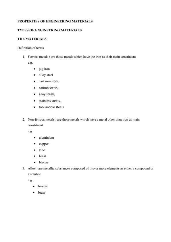 Page 1 – Properties of Engineering Materials Notes – Kenyaplex
