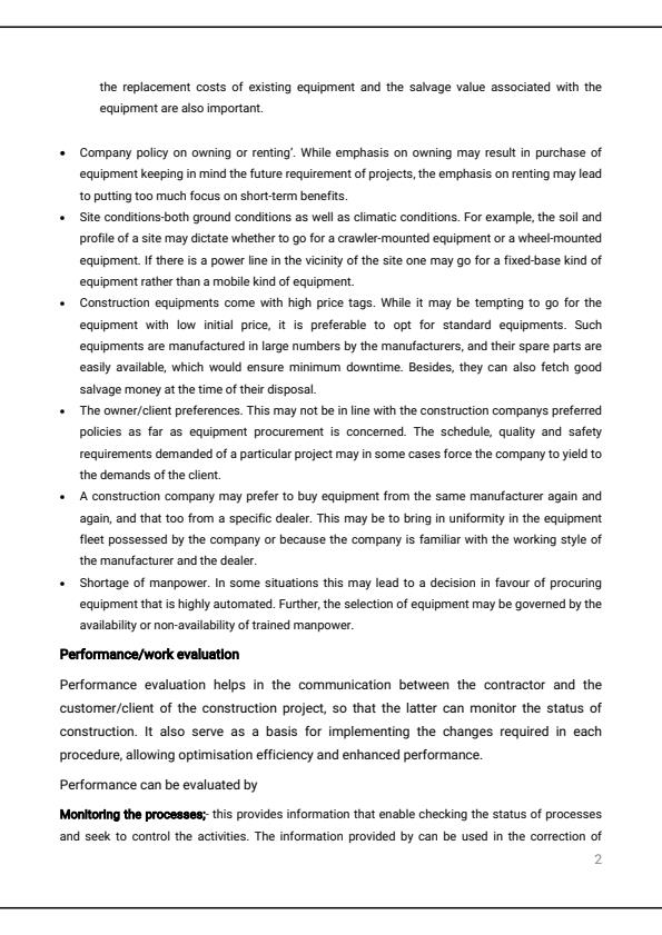 Page 2 – Construction Plant Equipment Notes: Diploma in Civil Engineering Module 1 – Kenyaplex
