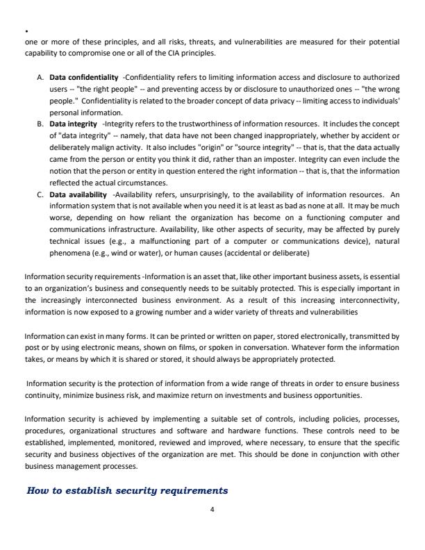 Page 4 – UCI 403: Information System Security and Assurance Lecture Notes – Kenyaplex