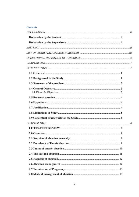 Page 1 – Sample Thesis For Master of Science in Public Health – Kenyaplex