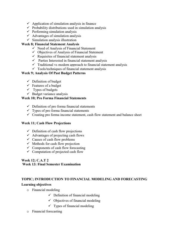 Page 3 – BFIN 414: Financial Modeling and Forecasting Notes – Kenyaplex