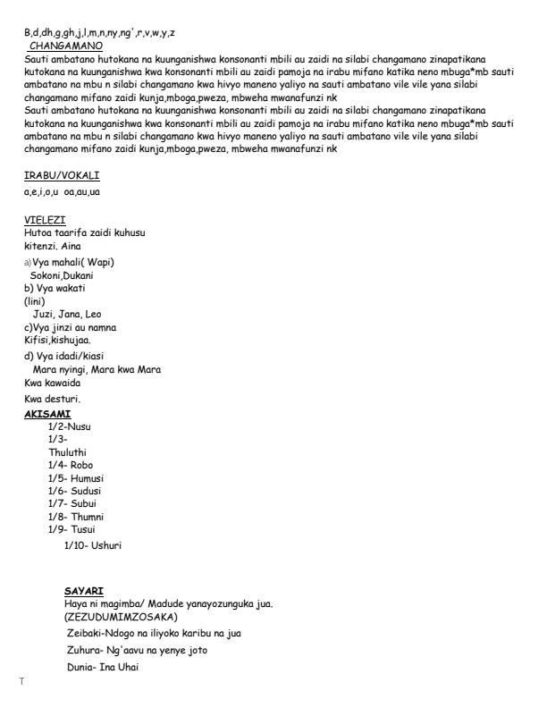 Page 2 – KCPE Kiswahili Sehemu Zinazotahiniwa – Kenyaplex