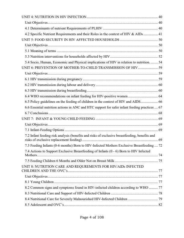 Page 2 – Nutrition Intervention for HIV & AIDS Training notes – Kenyaplex