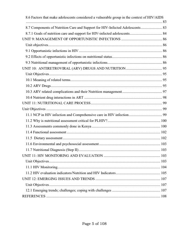 Page 3 – Nutrition Intervention for HIV & AIDS Training notes – Kenyaplex