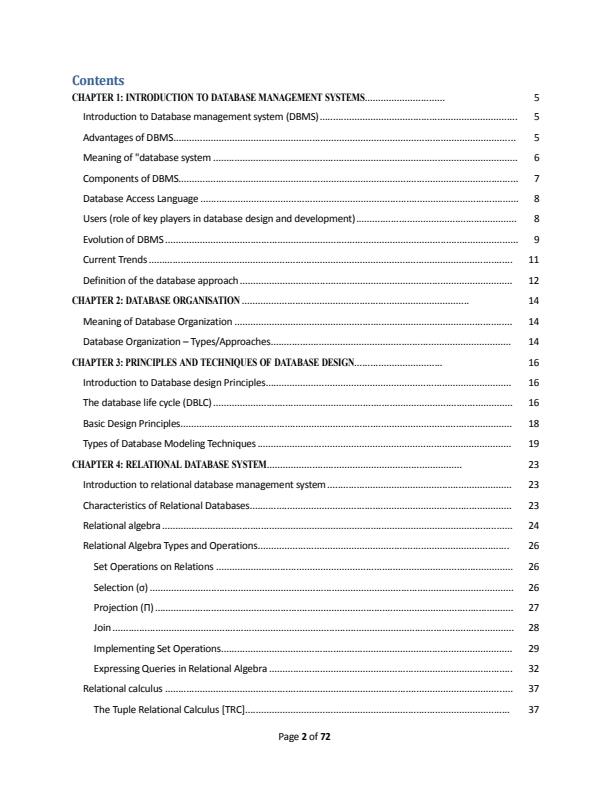 Page 2 – Diploma in ICT: Database Management System Notes – Kenyaplex