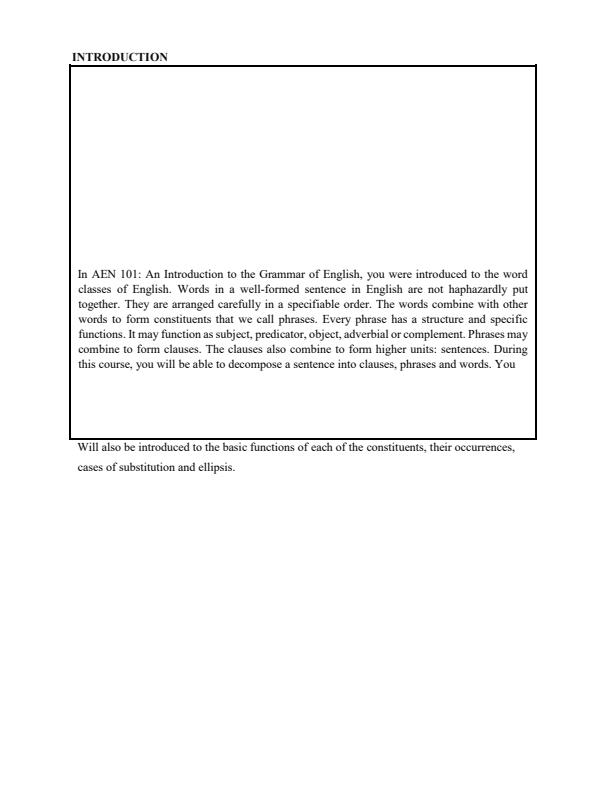 Page 2 – AEN 201: A Description of Modern English Notes – Kenyaplex