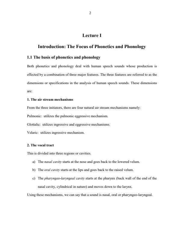 Page 2 – AEN 300: Phonetics and Phonological Analyss Notes – Kenyaplex