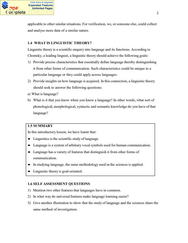 Page 3 – AEN 400: Advanced Theoretical Studies in Grammar Full Summary Notes – Kenyaplex