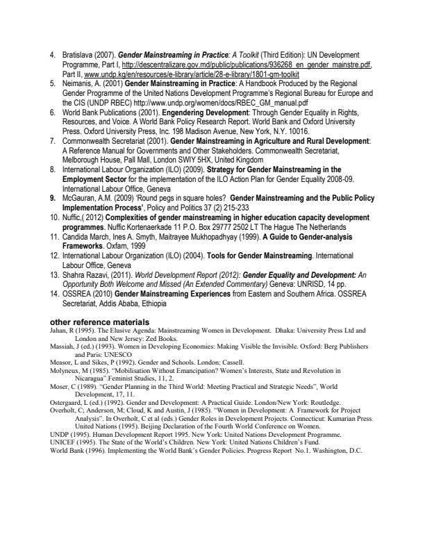 Page 2 – AGD 408: Gender Mainstreaming in Development Process Notes – Kenyaplex