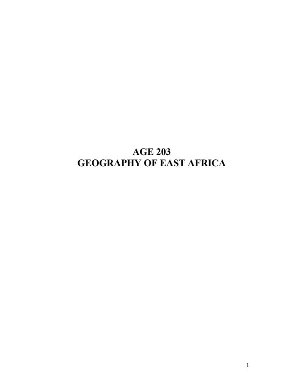 Page 1 – AGE 203: Geography of East Africa – Kenyaplex