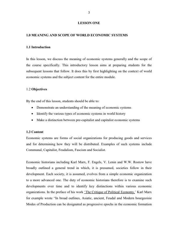 Page 2 – AHT 338: World Economic Systems upto 1914 Notes – Kenyaplex