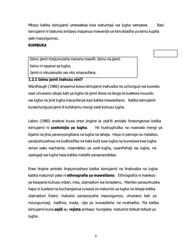 Page 5 – AKS 400: Sociolinguistics Notes – Kenyaplex