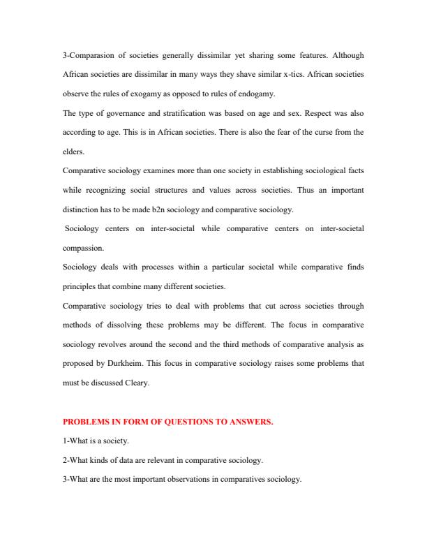 Page 2 – ASC 103: Introduction to Comparative Sociology Notes – Kenyaplex