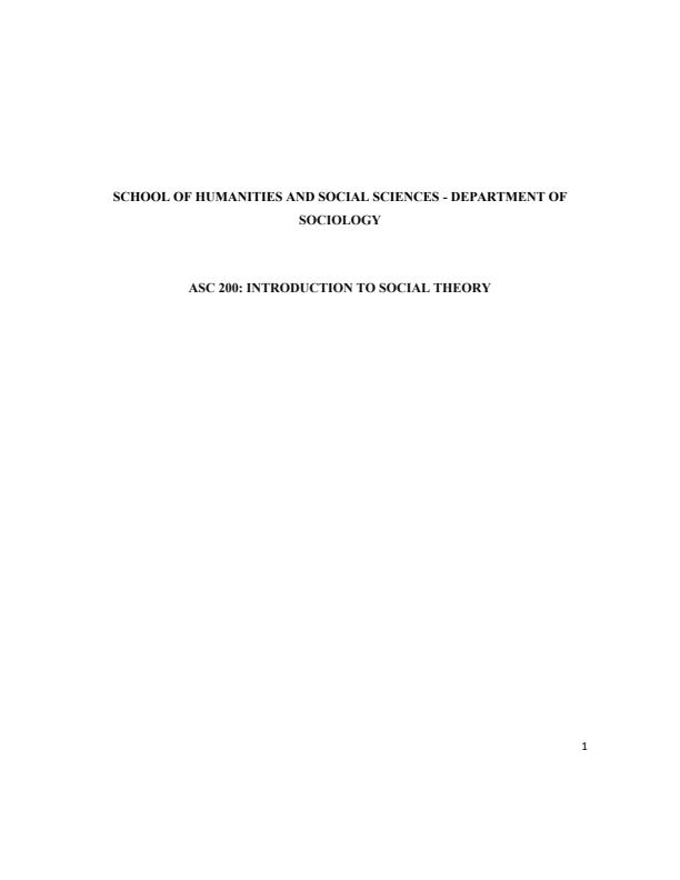 Page 1 – ASC 200: Introduction to Social Theory Notes – Kenyaplex