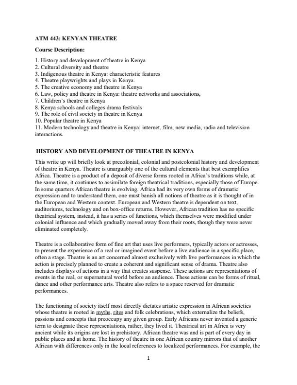 Page 1 – ATM 443: Kenyan Theatre Notes – Kenyaplex