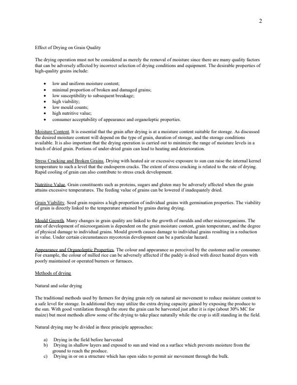 Page 2 – Agricultural Engineering Notes on Post Harvest Practices – Kenyaplex