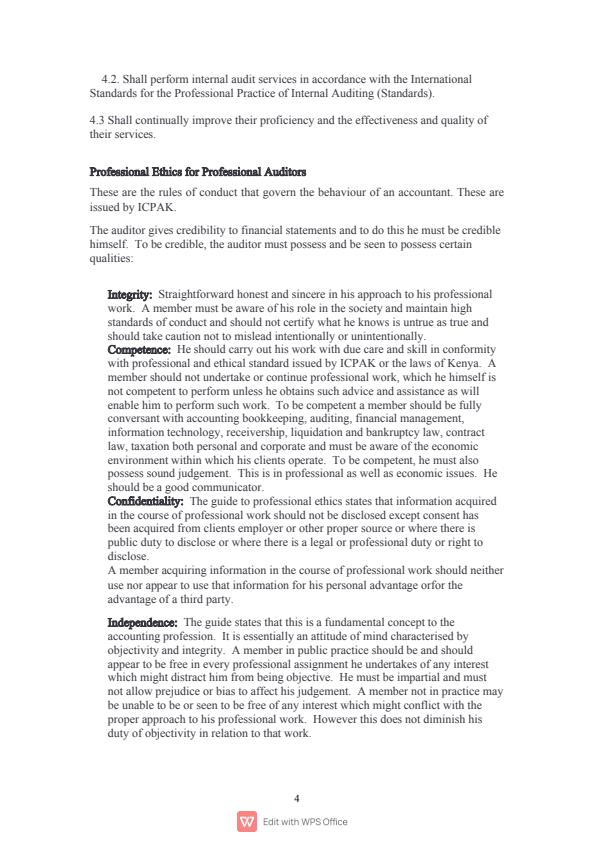 Page 4 – Auditing and Professional Practice Notes – Kenyaplex