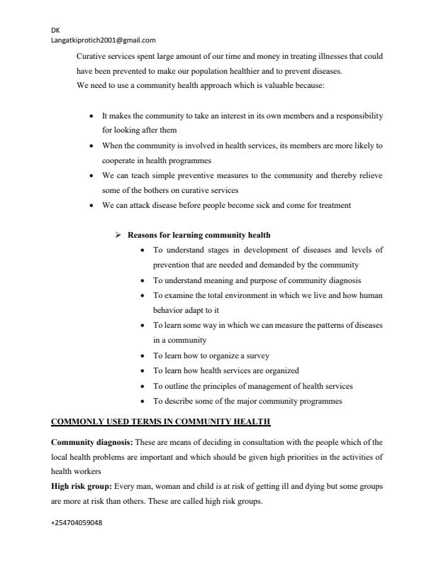 Page 2 – BA 037: Community Health Notes – Kenyaplex