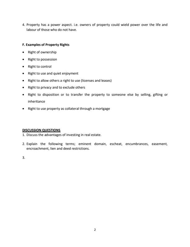 Page 2 – BAC 414: Real Estate Finance Notes – Kenyaplex