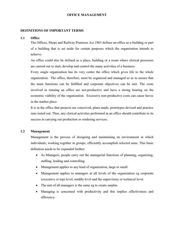 Page 2 – BBA 312: Office Management Notes – Kenyaplex