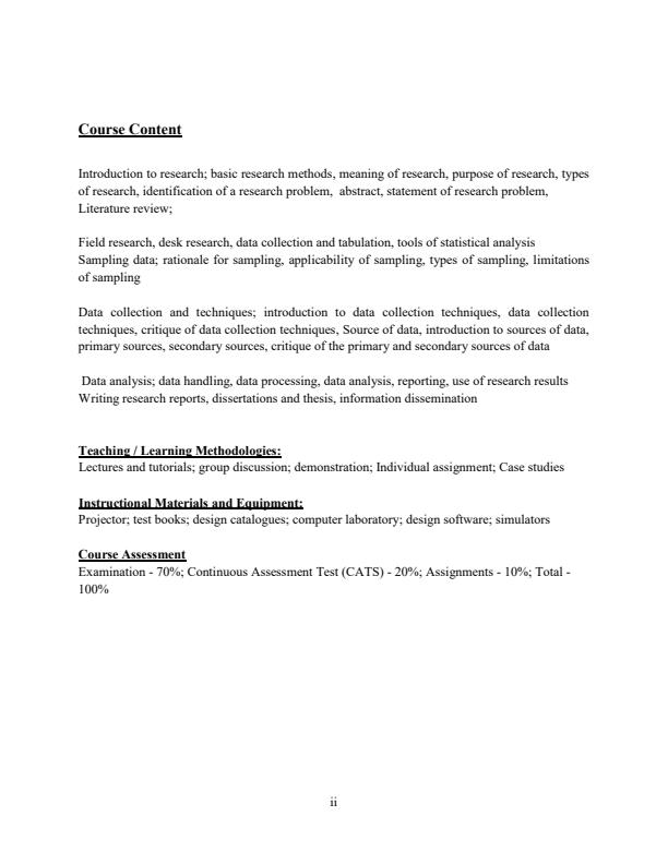 Page 2 – BBM/SBC 323: Business Research Methods Notes – Kenyaplex