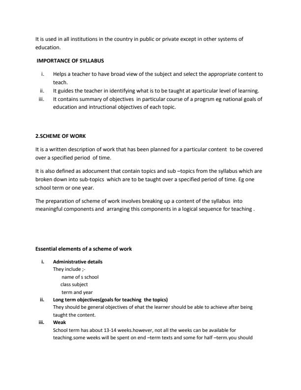 Page 2 – BEM 1202: Fundamentals of Pedagogy Notes – Kenyaplex