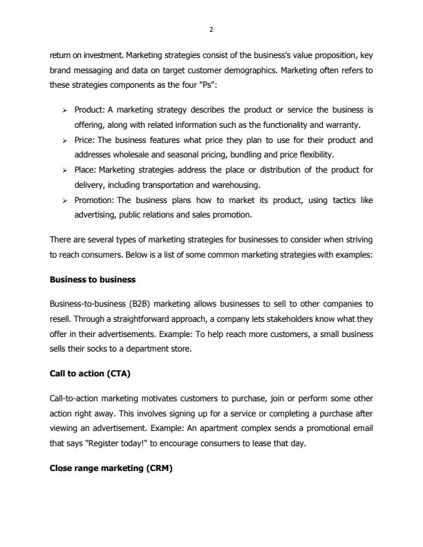 Page 2 – BUST 122: Principles of Marketing Notes – Kenyaplex