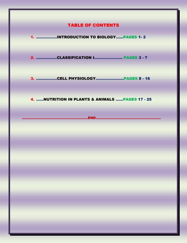 Page 3 – Brilliant Web Biology Form 1 Revision  – Kenyaplex