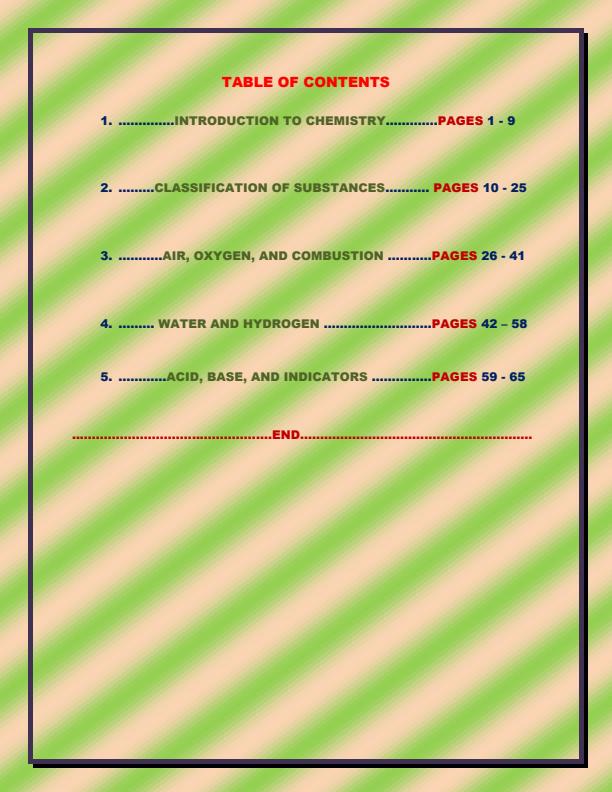 Page 3 – Brilliant Web Chemistry Form 1 Revision  – Kenyaplex