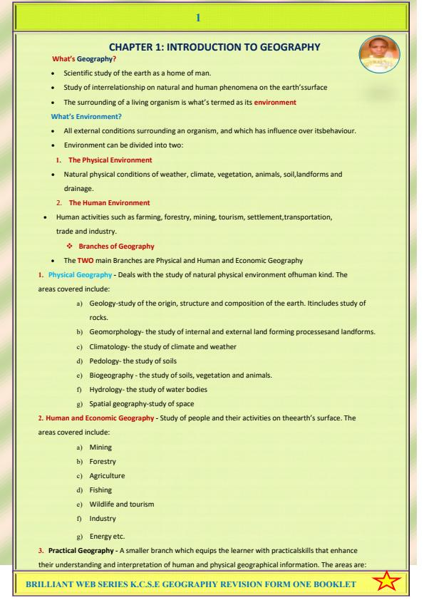 Page 4 – Brilliant Web Geography Form 1 Revision  – Kenyaplex