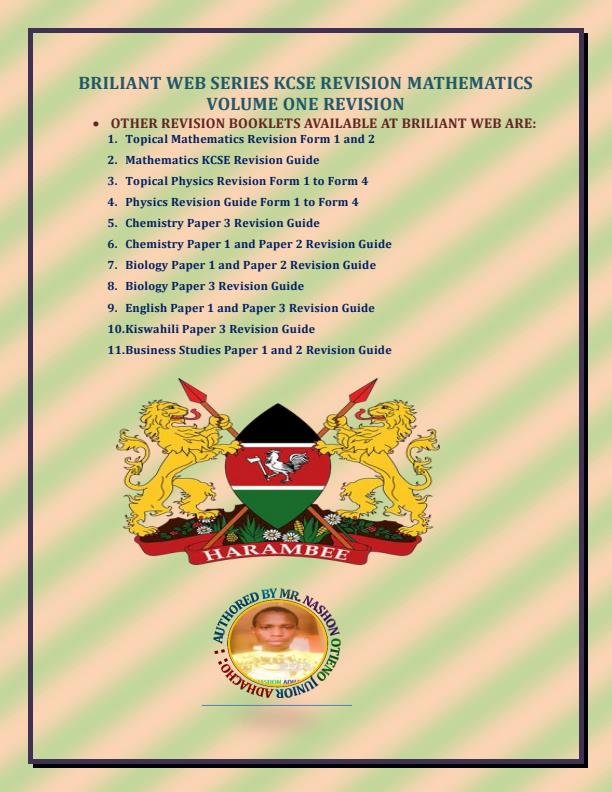 Page 2 – Brilliant Web Mathematics Volume 1 (Form 1 and 2) Booklet – Kenyaplex